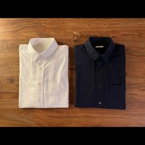 2 Uniqlo brand GU jp long sleeve Oxford shirts - S